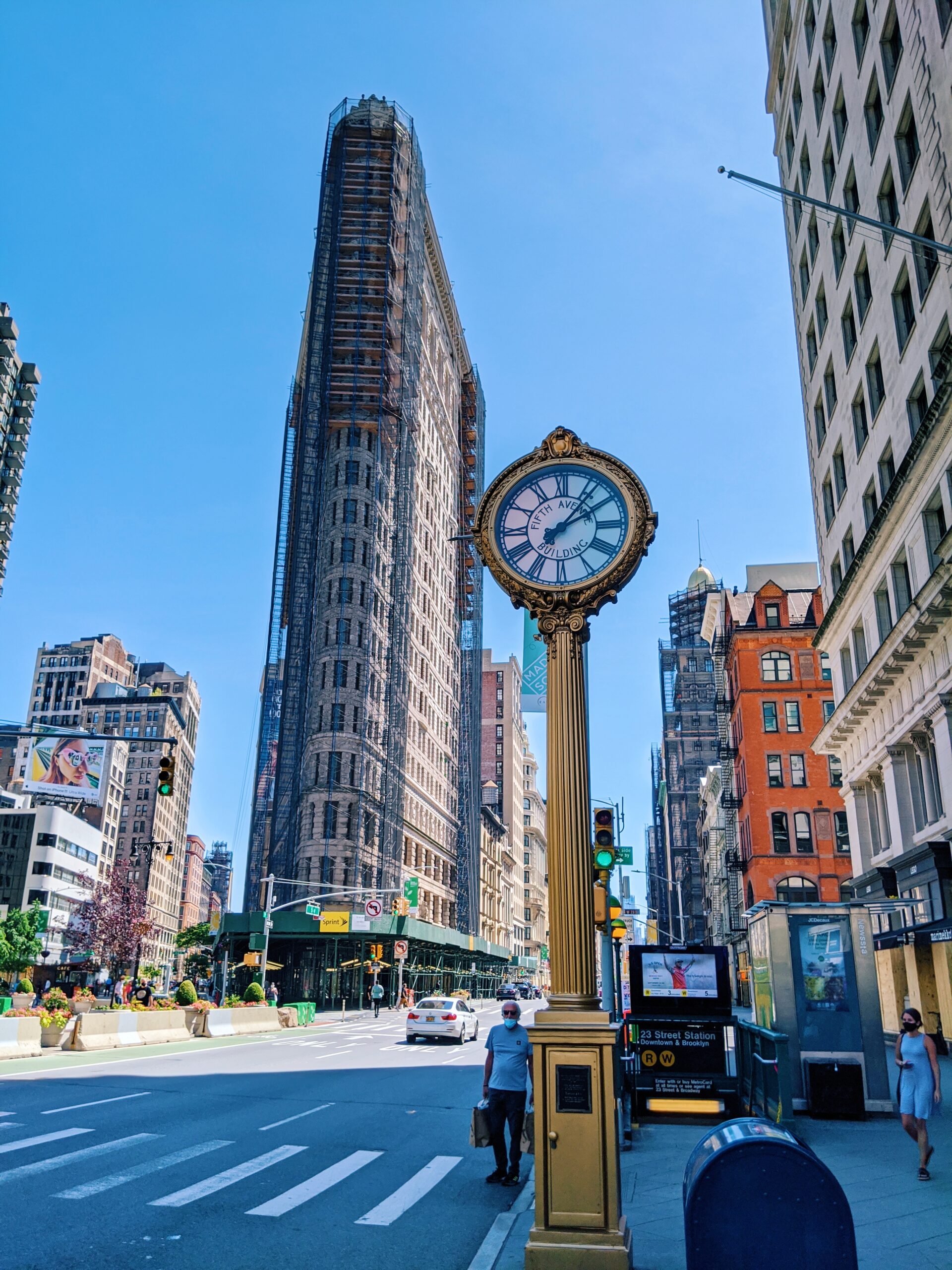 flatiron building with the clock