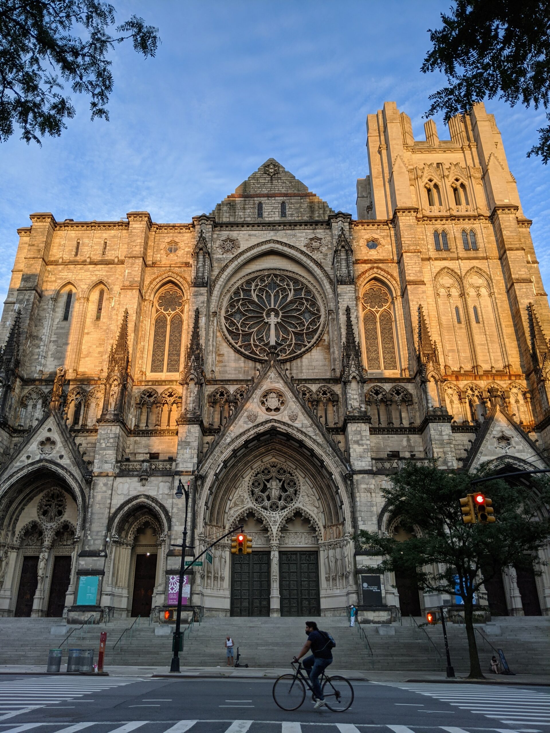 cathedral building facade on sunset
